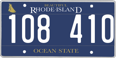RI license plate 108410