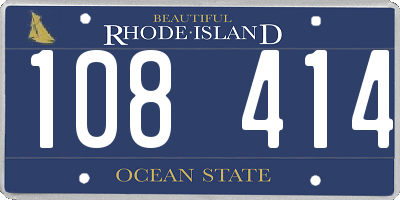 RI license plate 108414