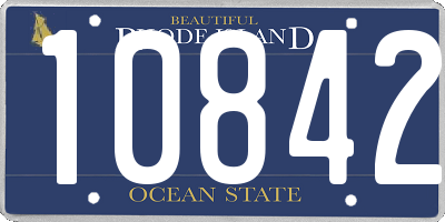 RI license plate 10842