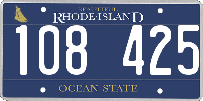 RI license plate 108425
