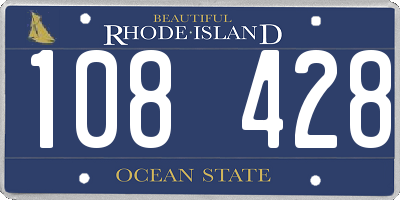 RI license plate 108428
