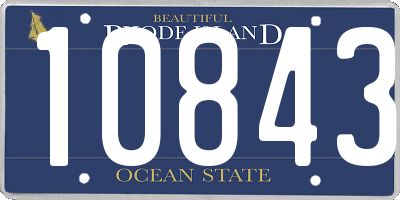 RI license plate 10843