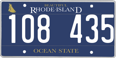 RI license plate 108435