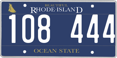 RI license plate 108444