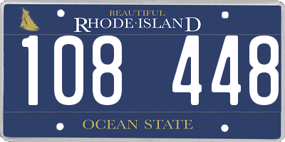 RI license plate 108448