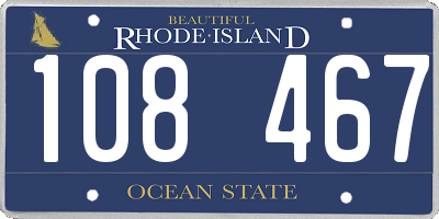 RI license plate 108467