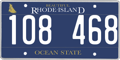 RI license plate 108468