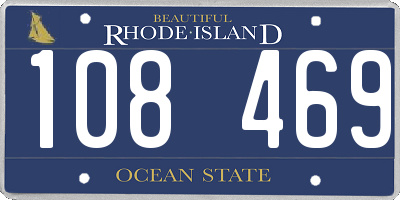 RI license plate 108469