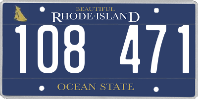 RI license plate 108471