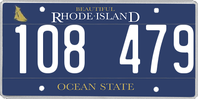 RI license plate 108479