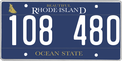 RI license plate 108480