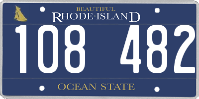 RI license plate 108482