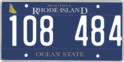 RI license plate 108484
