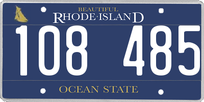 RI license plate 108485