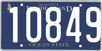 RI license plate 10849