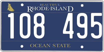RI license plate 108495