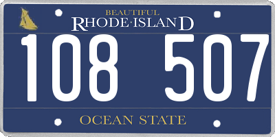 RI license plate 108507