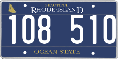 RI license plate 108510