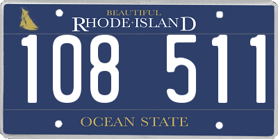 RI license plate 108511