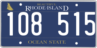RI license plate 108515