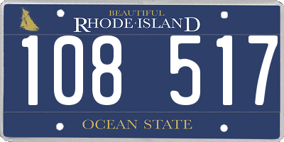 RI license plate 108517