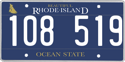 RI license plate 108519