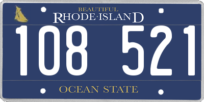 RI license plate 108521