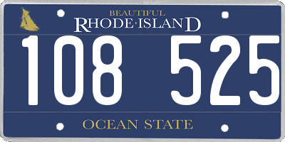 RI license plate 108525