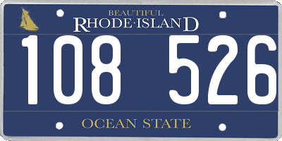 RI license plate 108526