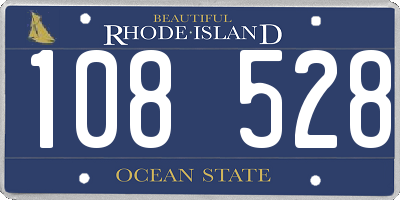 RI license plate 108528