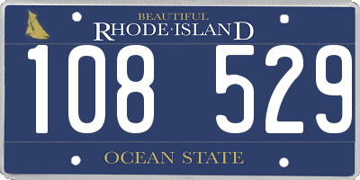 RI license plate 108529
