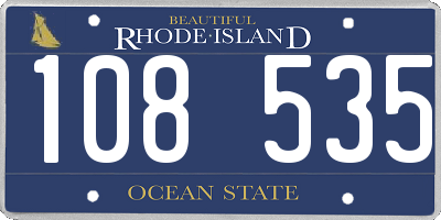 RI license plate 108535