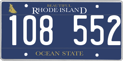 RI license plate 108552