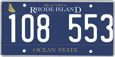 RI license plate 108553