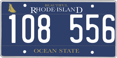 RI license plate 108556