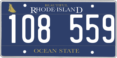 RI license plate 108559