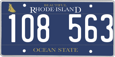 RI license plate 108563
