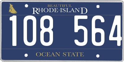 RI license plate 108564