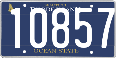 RI license plate 10857
