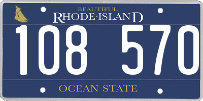 RI license plate 108570