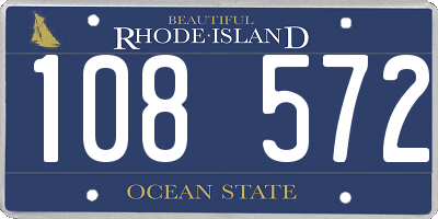 RI license plate 108572