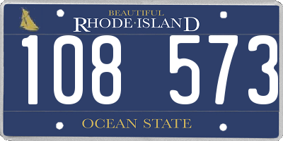 RI license plate 108573