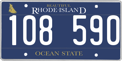 RI license plate 108590