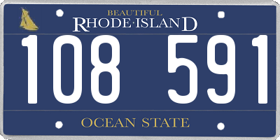 RI license plate 108591