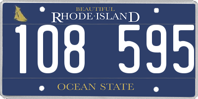 RI license plate 108595