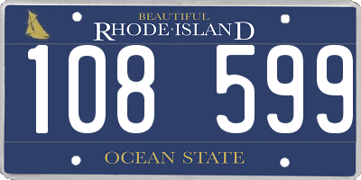 RI license plate 108599
