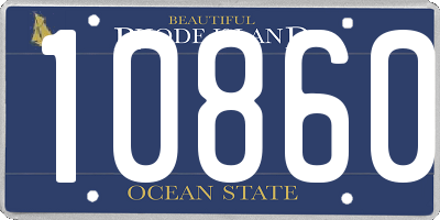 RI license plate 10860