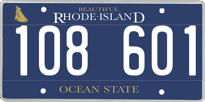 RI license plate 108601