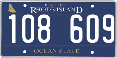 RI license plate 108609