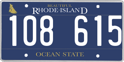 RI license plate 108615